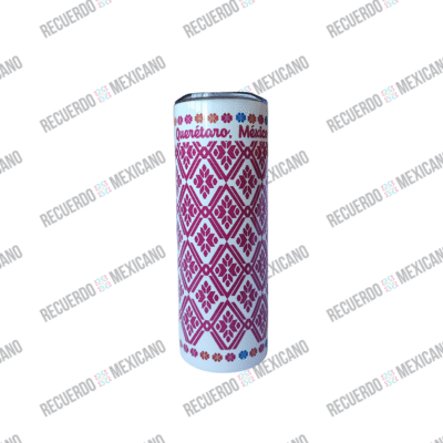 VASO TERMO BORDADO QUERÉTARO ROSA